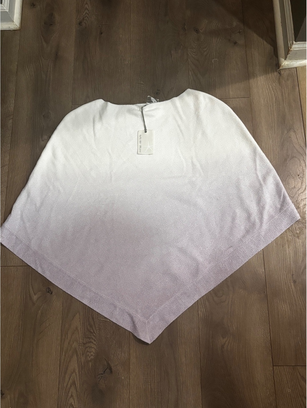 Barefoot Dreams CozyChic Ultra Lite Ocean Breeze Poncho Ombre Soft Violet OSPL